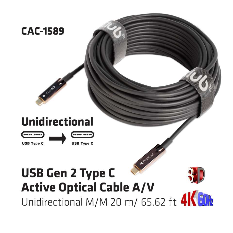 Club 3D USB 3.2 Typ C Anschlusskabel - 20m