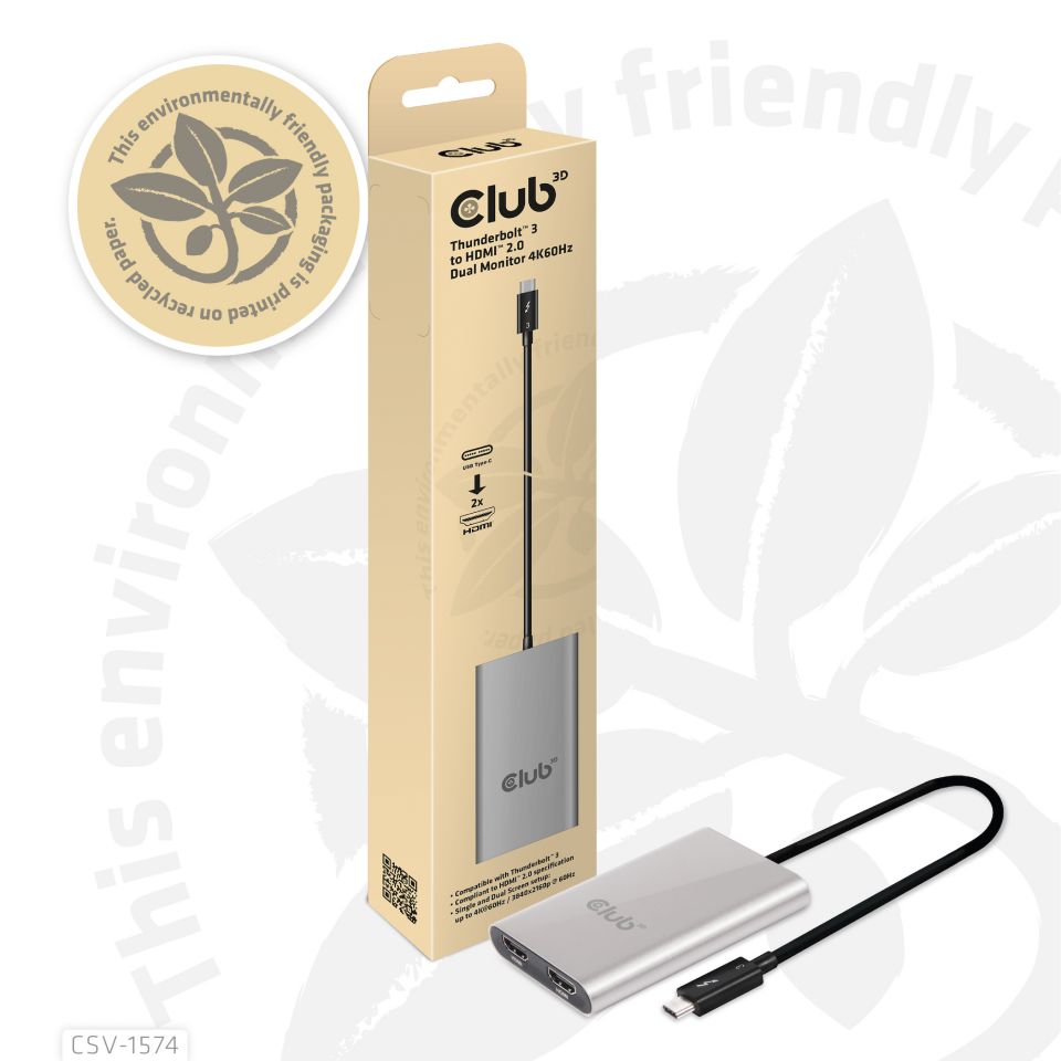 Club 3D Thunderbolt 3 auf Dual HDMI 2.0 
