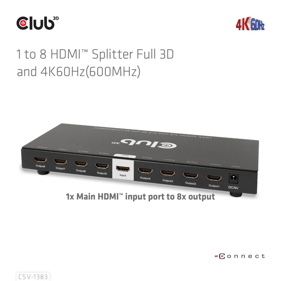 Club 3D Spiltter 1 auf 8 HDMI