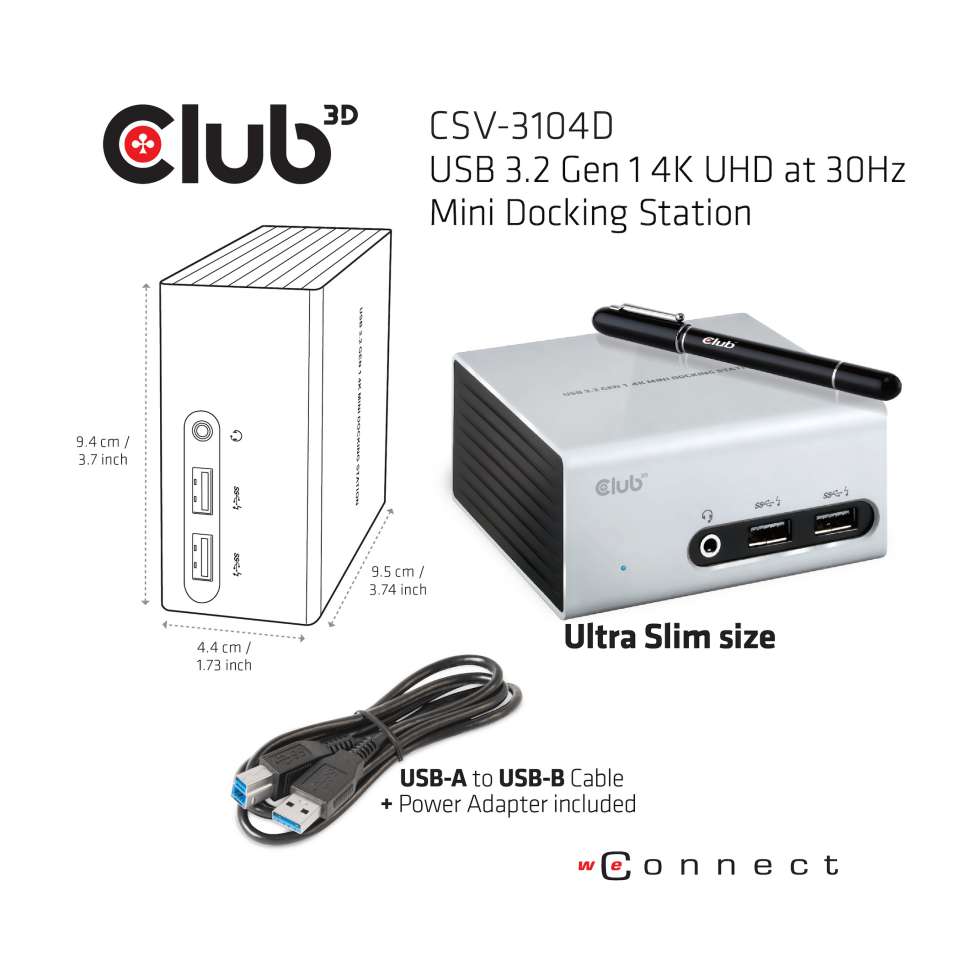 Club 3D USB-A Dockingstation Mini 4K