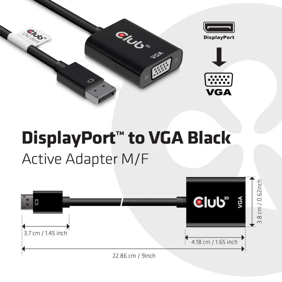 Club 3D DisplayPort auf VGA Adapter