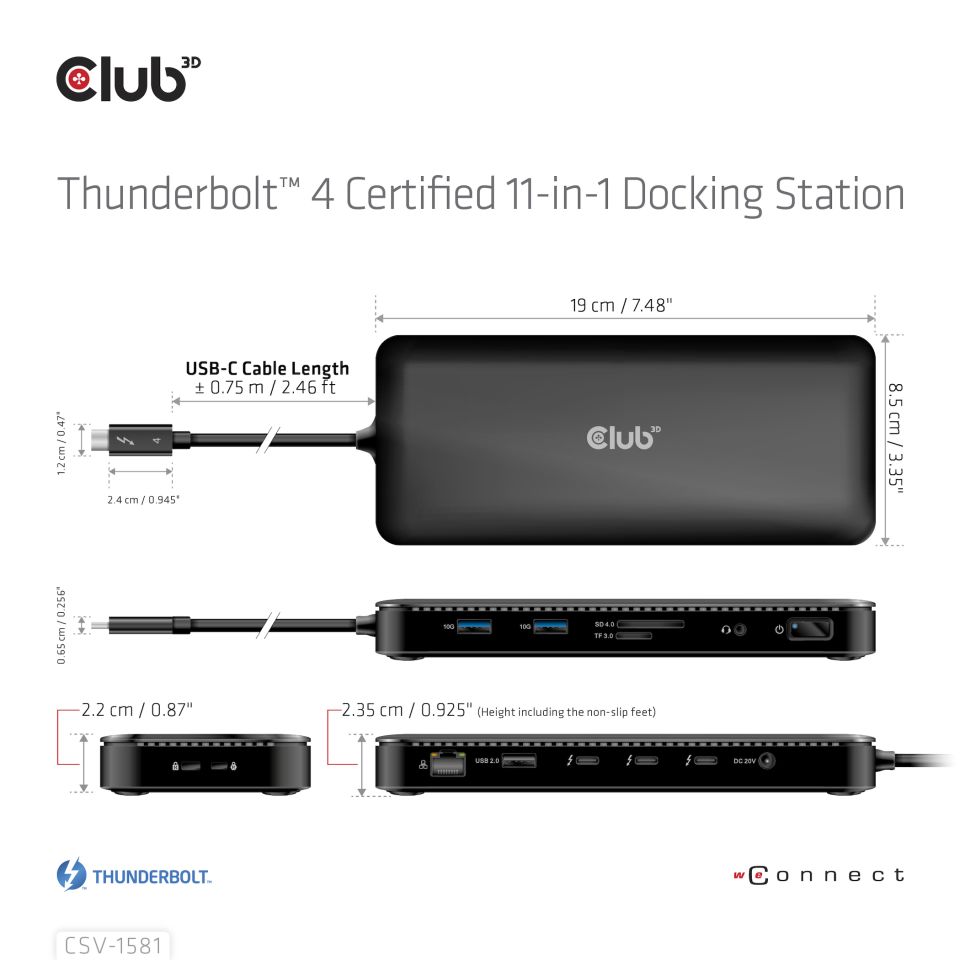 Club 3D Thunderbolt 4 Dockingstation 11 in 1