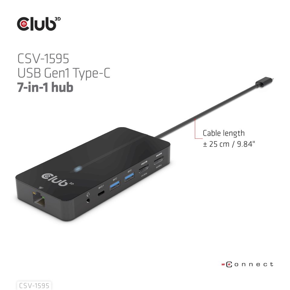 Club 3D USB-C Dockingstation 7 in 1 - 100W