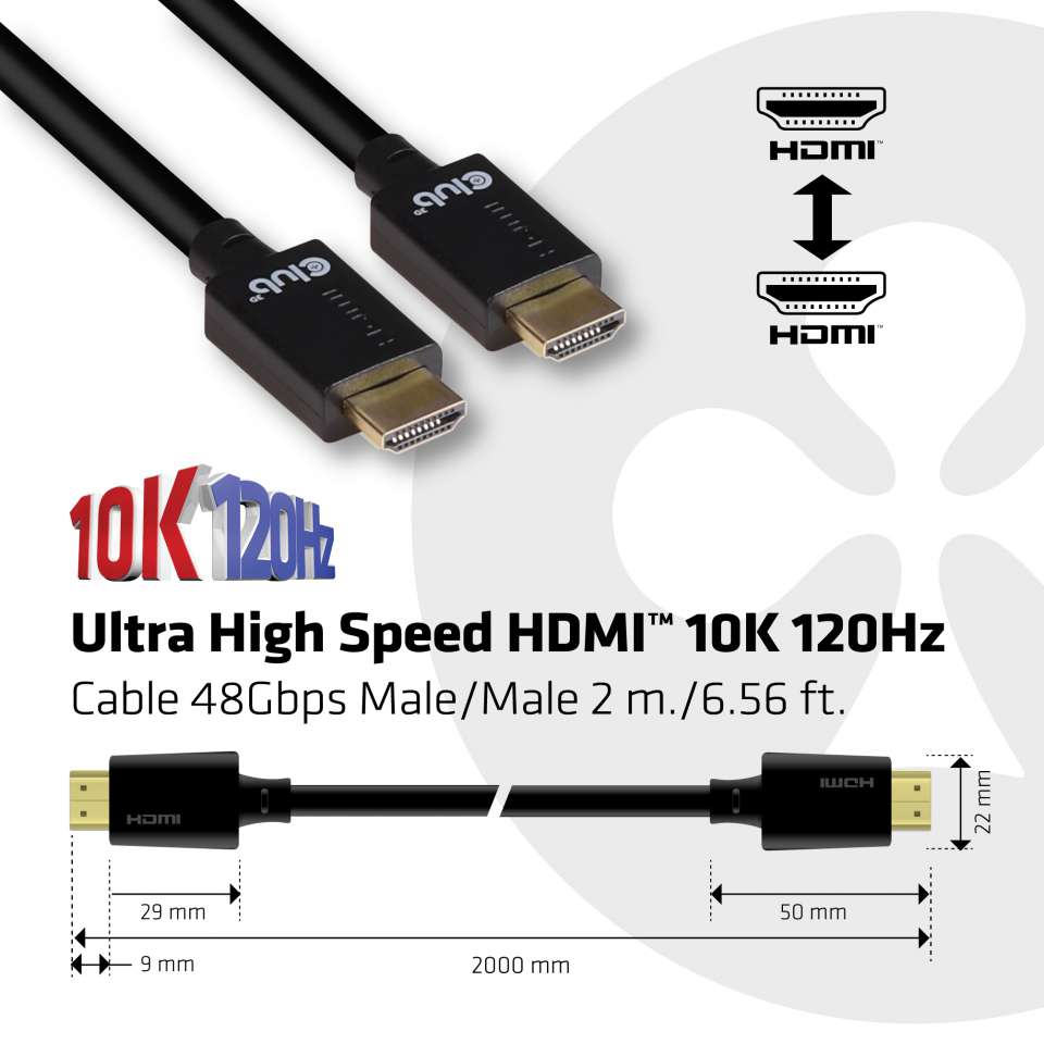 Club 3D Ultra High Speed HDMI Kabel - 2m