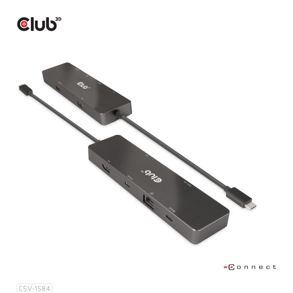 Club 3D USB-C Dockingstation 6-in-1  Dual Displays 