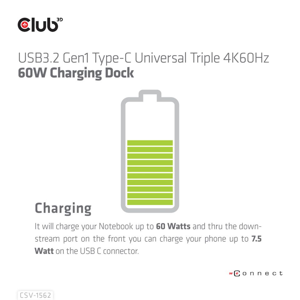 Club 3D USB-C Universal Triple 4K Charging Dock 85W