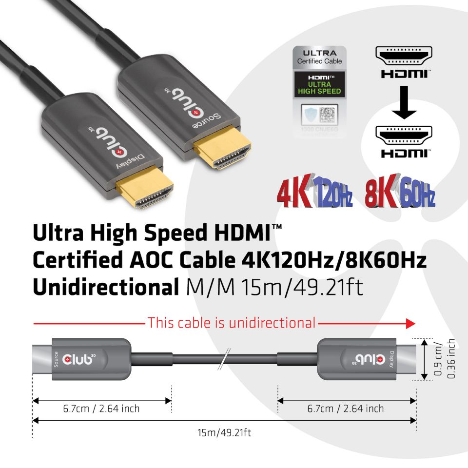 Club 3D HDMI-Kabel - 15 m