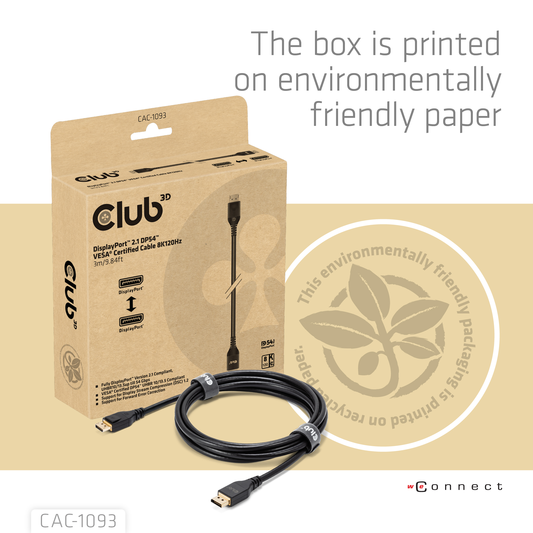Club 3D DisplayPort Kabel - 3m