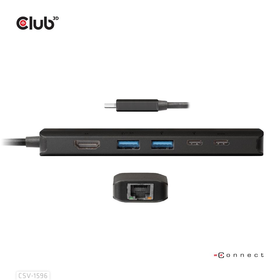 Club 3D USB-C Dockingstation 6 in 1 - 8K30Hz