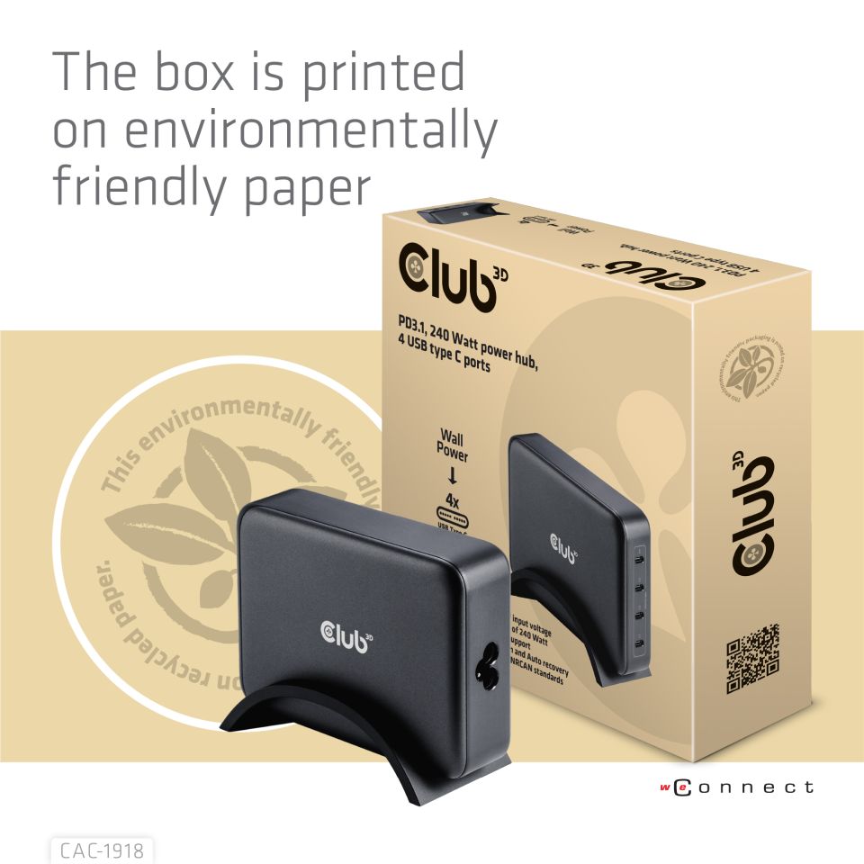 Club 3D Reiseladegerät - 240W