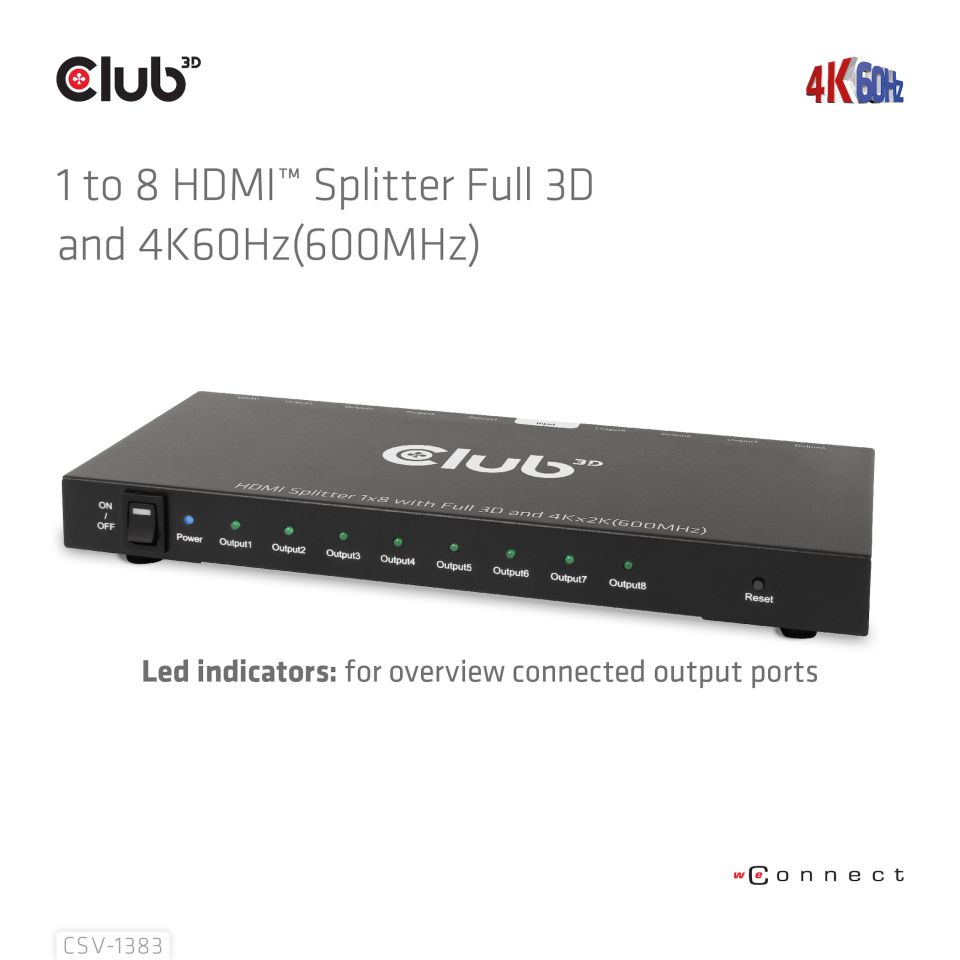 Club 3D Spiltter 1 auf 8 HDMI