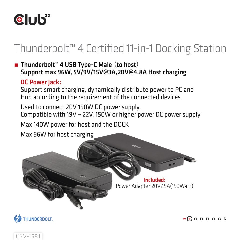 Club 3D Thunderbolt 4 Dockingstation 11 in 1