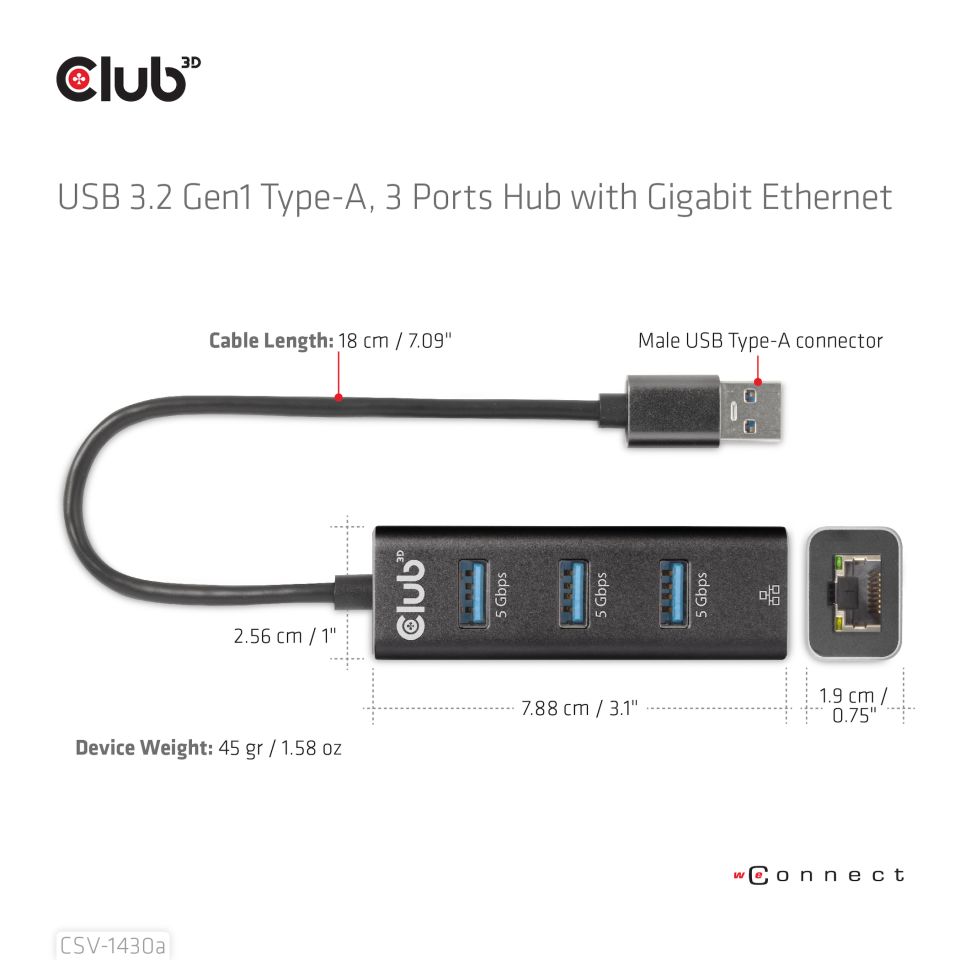 Club 3D USB-A  Dockingstation 