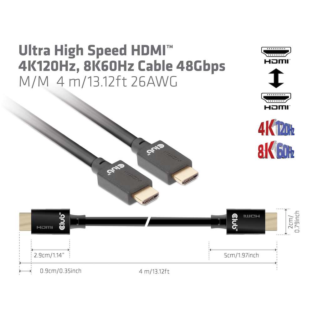 Club 3D Ultra High Speed HDMI-Kabel - 4m