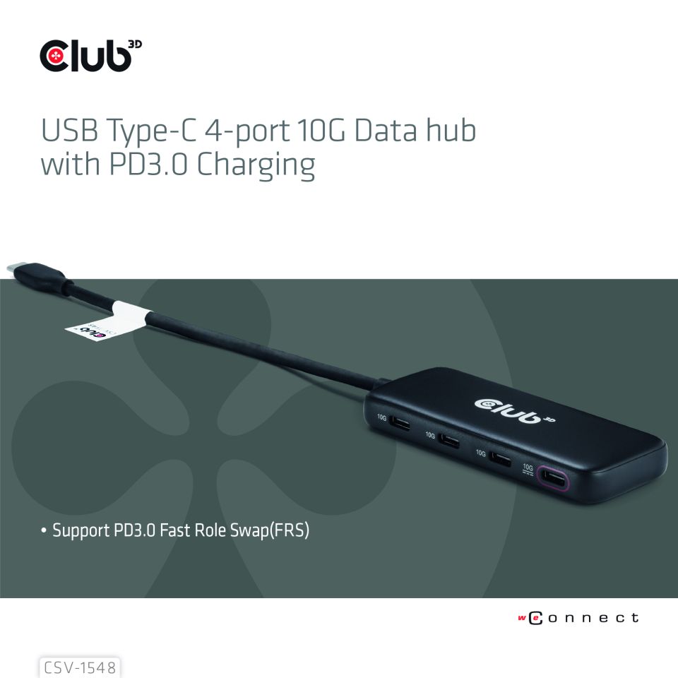 Club 3D USB-C HUB auf 4 USB-C