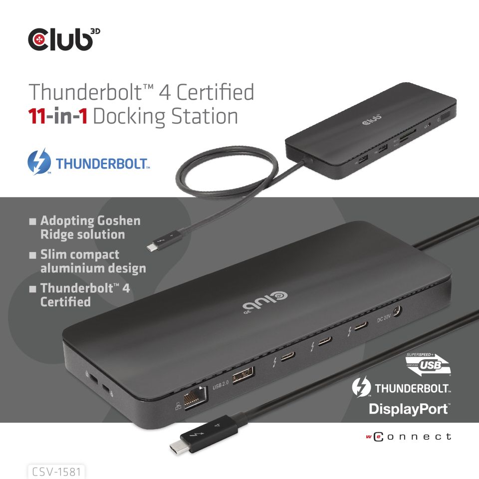 Club 3D Thunderbolt 4 Dockingstation 11 in 1
