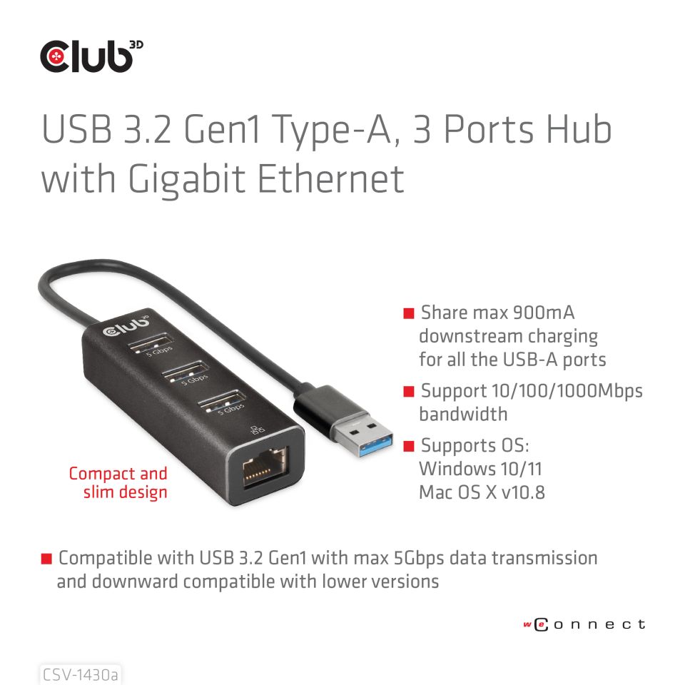 Club 3D USB-A  Dockingstation 