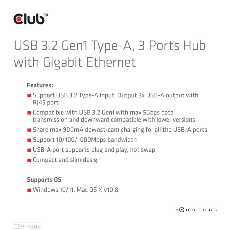 Club 3D USB-A  Dockingstation 