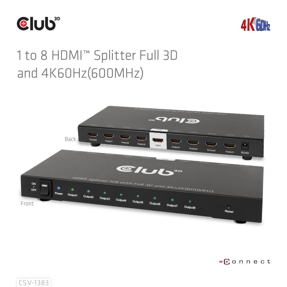 Club 3D Spiltter 1 auf 8 HDMI