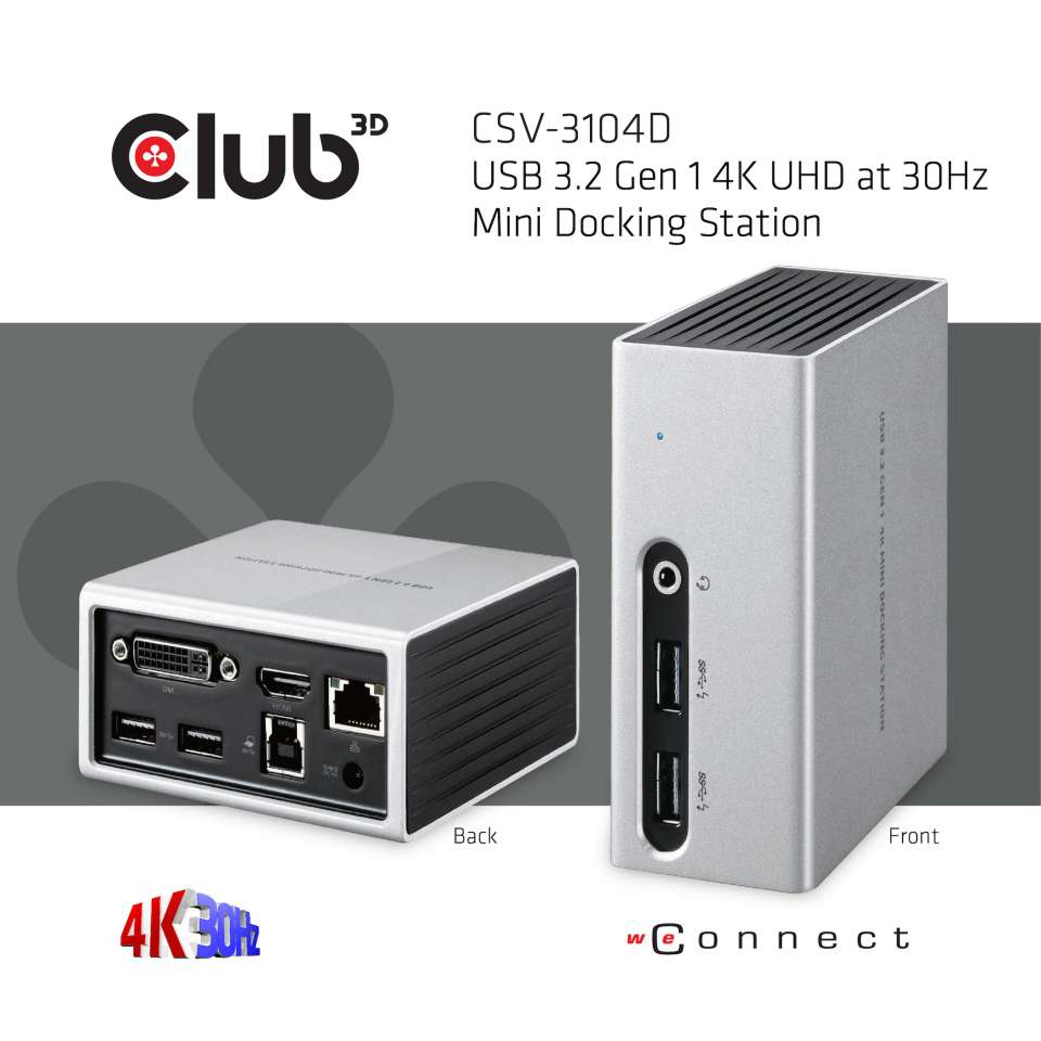 Club 3D USB-A Dockingstation Mini 4K